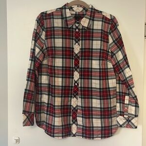 Talbots plaid button down